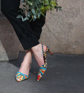 Peonia - Slingback in cotone