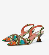 Peonia - Slingback in cotone
