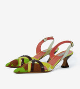 Peonia - Slingback in cotone