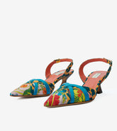 Peonia - Slingback in cotone