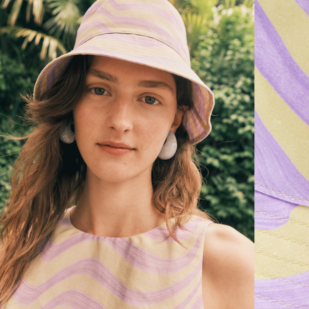 Mantero 1902 Italian Bucket Hat Ivory Floral Print Made in Italy Size M - NWOT Adult Bucket Hat, Maisie Floral – SpearmintLOVE main image 2