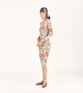 Stephanie - Abito midi collo alto