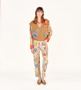 Peach - Embroidered gilet