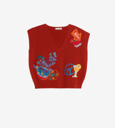 Peach - Embroidered gilet Peach - Embroidered gilet