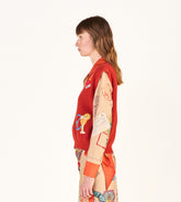 Peach - Embroidered gilet