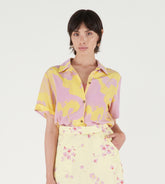 Cora - Short-sleeve silk shirt 