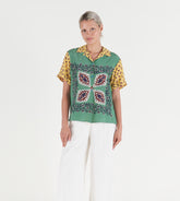 Cora - Short-sleeve silk shirt 