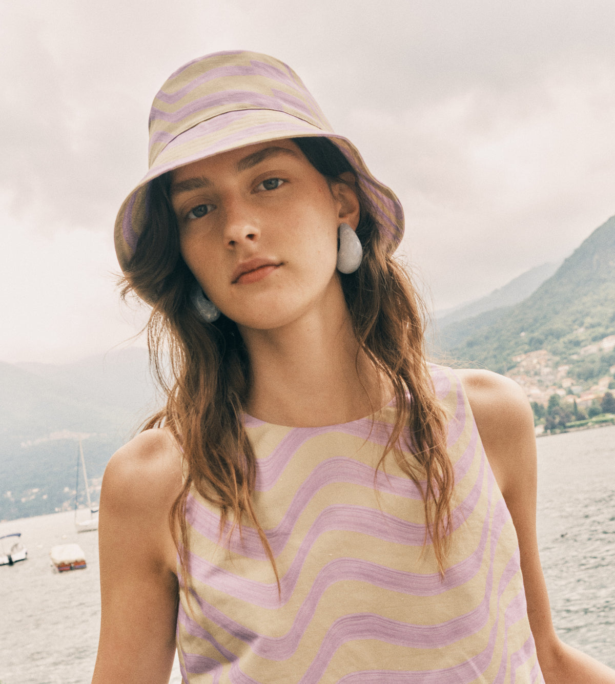 Mantero 1902 Italian Bucket Hat Ivory Floral Print Made in Italy Size M - NWOT Adult Bucket Hat, Maisie Floral – SpearmintLOVE main image 4