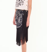 Amour Botanica - Shawl with fringes 