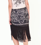 Amour Botanica - Shawl with fringes